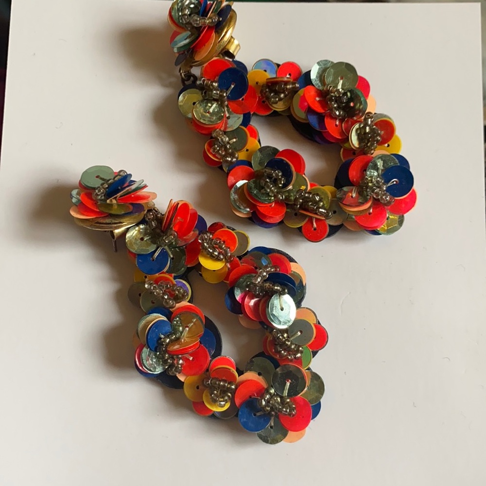 J. Crew Sequin Statement Earrings